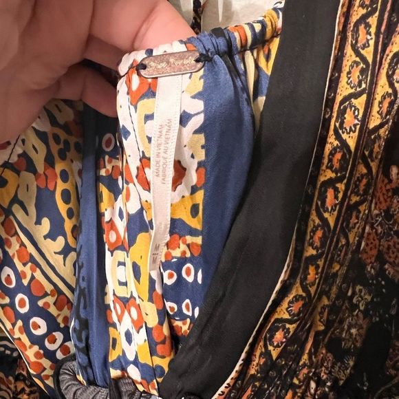 Free People Bellini Patchwork Tank Top Halter Neck Cutout Black Combo EU… - Picture 9 of 12